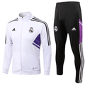 Agasalho de Viagem Real Madrid - Masculino - Branco e Lilás - Manto Club