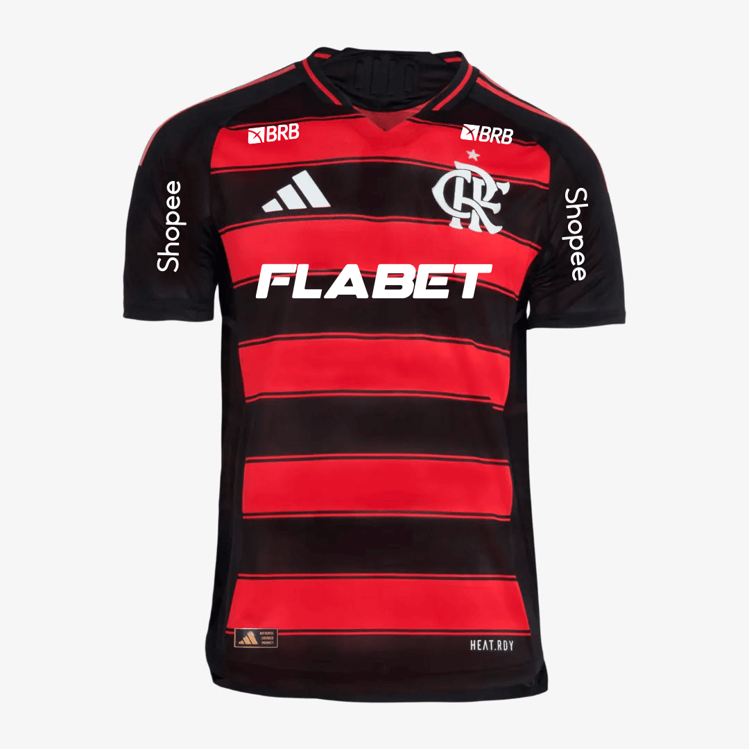 Camisa Adidas Flamengo 2025/26 I Authentic Com Patrocínios - Manto Club