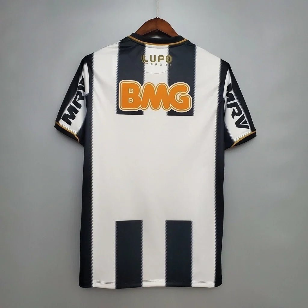Camisa Atlético Mineiro Home Retrô 2013 Patch da Libertadores - Preta e Branca - Lupo - Manto Club