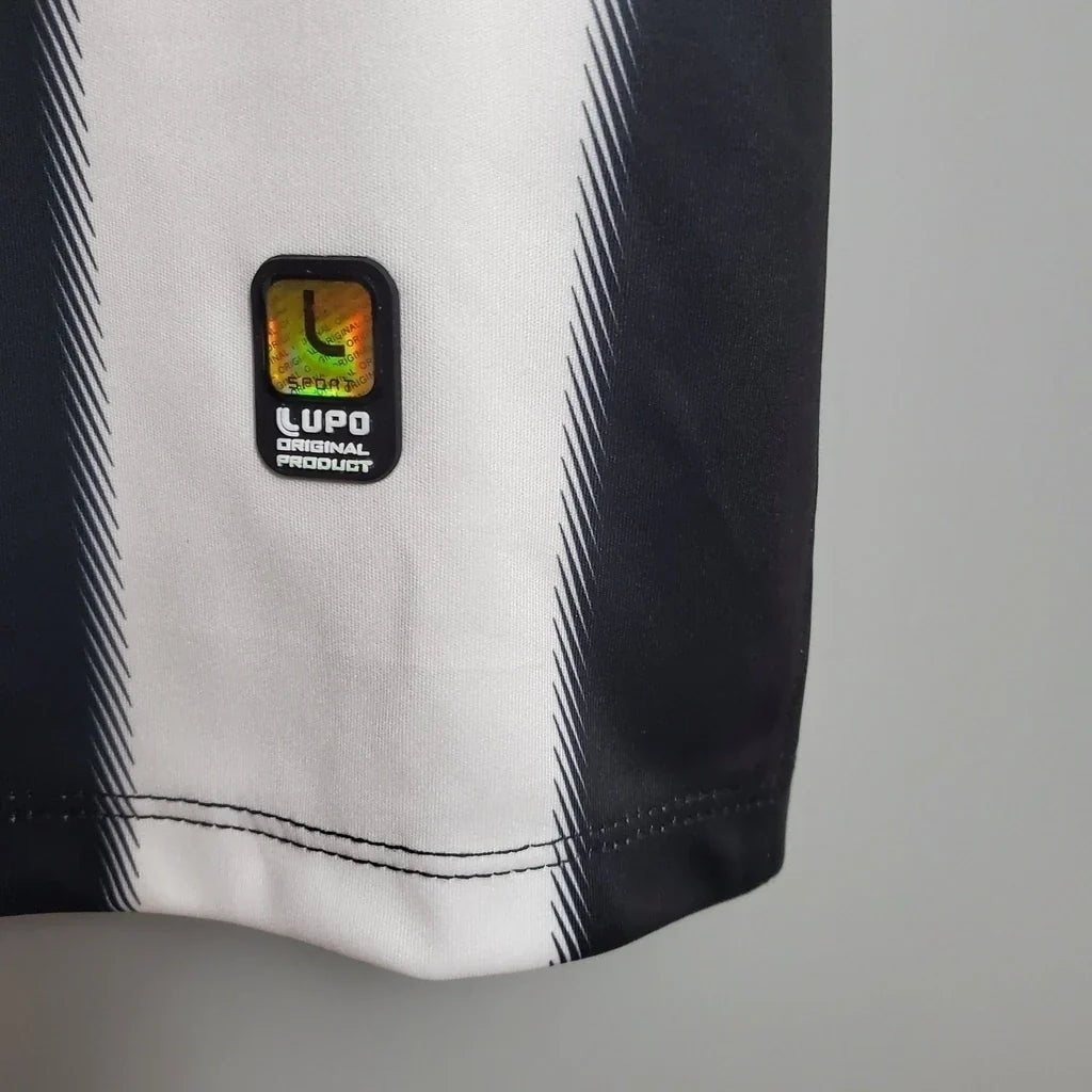 Camisa Atlético Mineiro Home Retrô 2013 Patch da Libertadores - Preta e Branca - Lupo - Manto Club