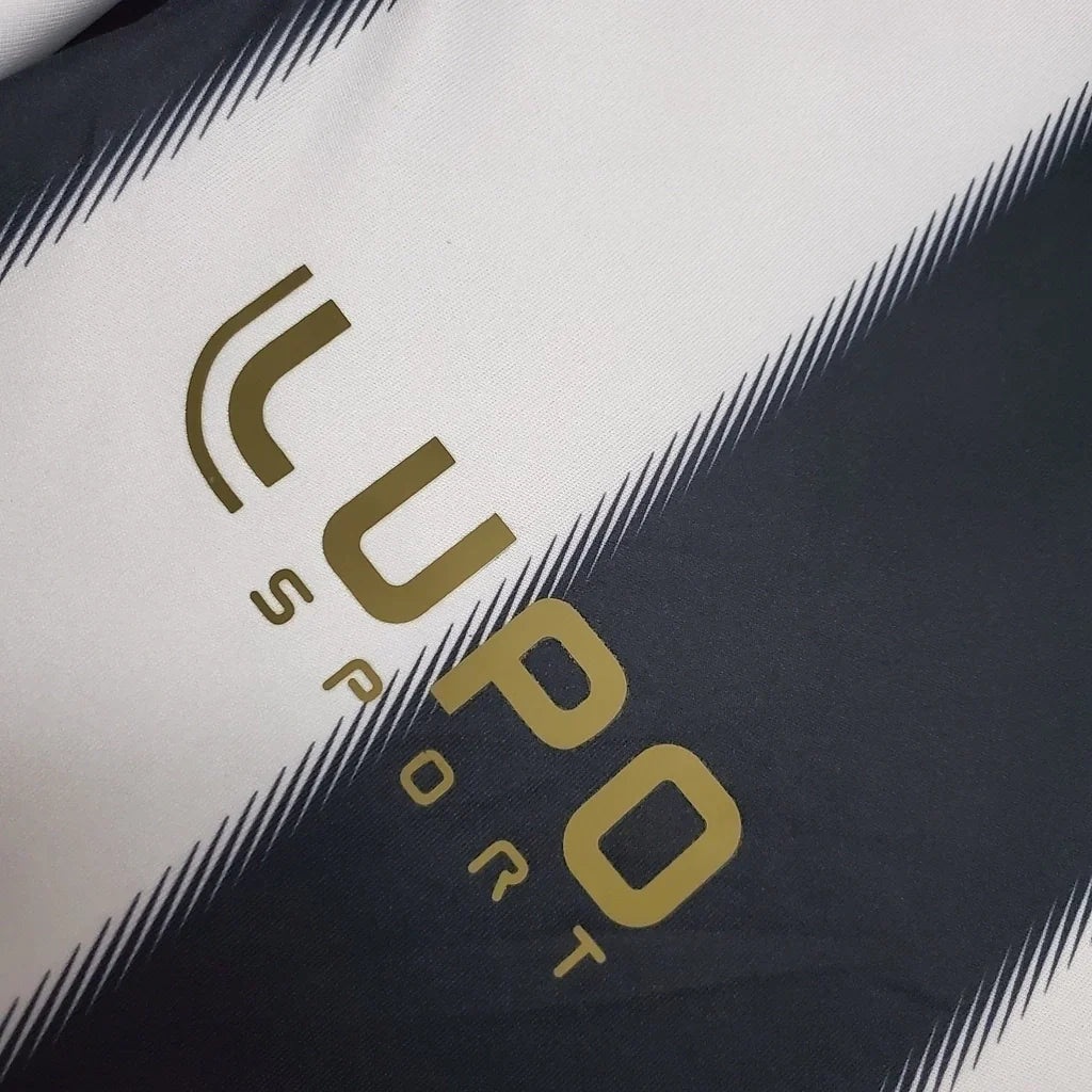 Camisa Atlético Mineiro Home Retrô 2013 Patch da Libertadores - Preta e Branca - Lupo - Manto Club