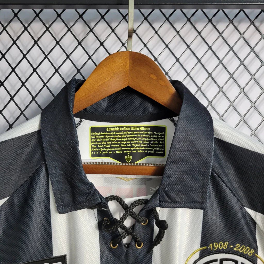 Camisa Atlético Mineiro Retrô 2008 Branco e Preto - Lotto - Manto Club
