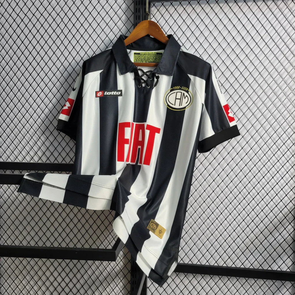 Camisa Atlético Mineiro Retrô 2008 Branco e Preto - Lotto - Manto Club