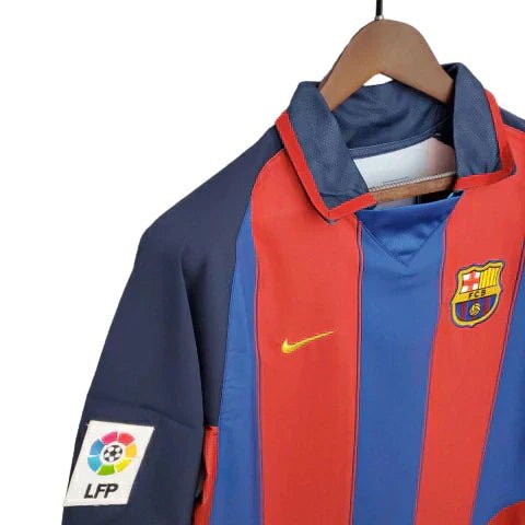 Camisa Barcelona Retrô 2003/2004 Azul e Grená - Nike - Manto Club