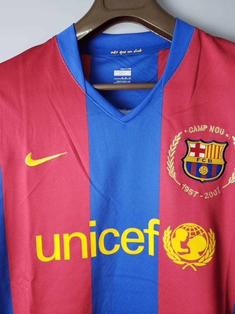 Camisa Barcelona Retrô 2006/2007 - Nike Azul Grená - Manto Club