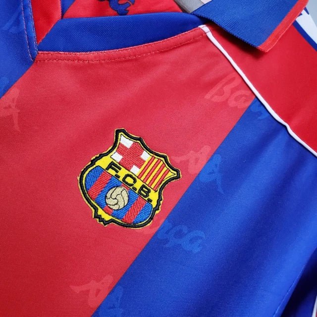 Camisa Barcelona Retrô 92/95 - Kappa - Azul e Grená - Manto Club