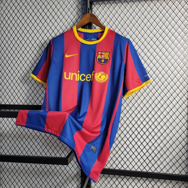 Camisa Barcelona Retrô I Home 2010/11 Torcedor Nike Masculino Vermelho e Azul - Manto Club