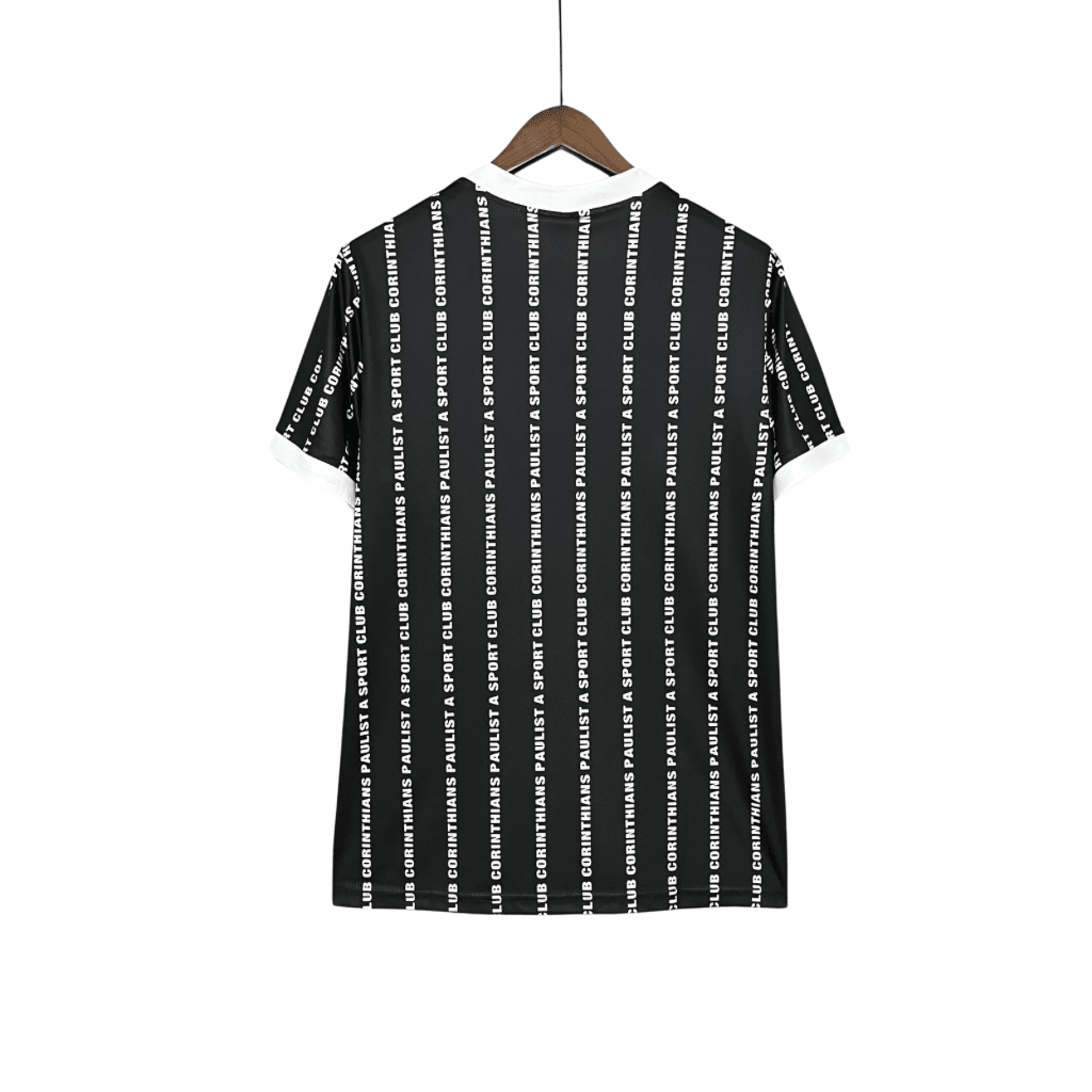 Camisa Corinthians Retrô 1994 Third Finta Masculina - Preta e Branca - Manto Club
