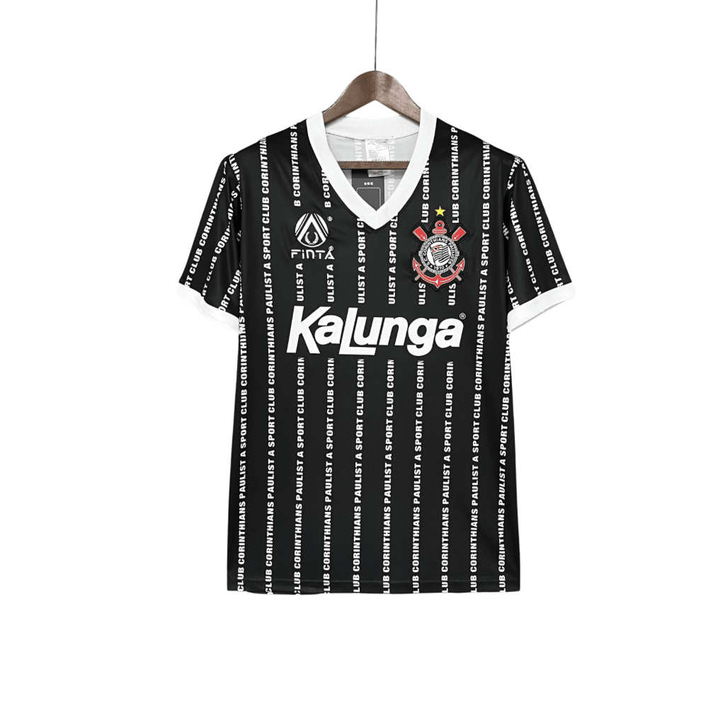 Camisa Corinthians Retrô 1994 Third Finta Masculina - Preta e Branca - Manto Club