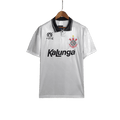 Camisa Corinthians Retrô 1998 Finta Masculina - Branca e Preta - Manto Club