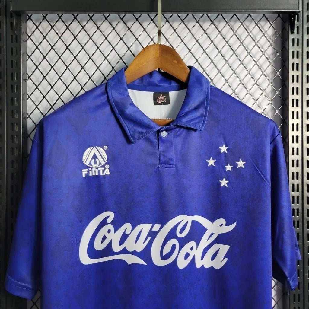 Camisa Cruzeiro Retrô 1993/94 Azul Escuro - Finta - Manto Club