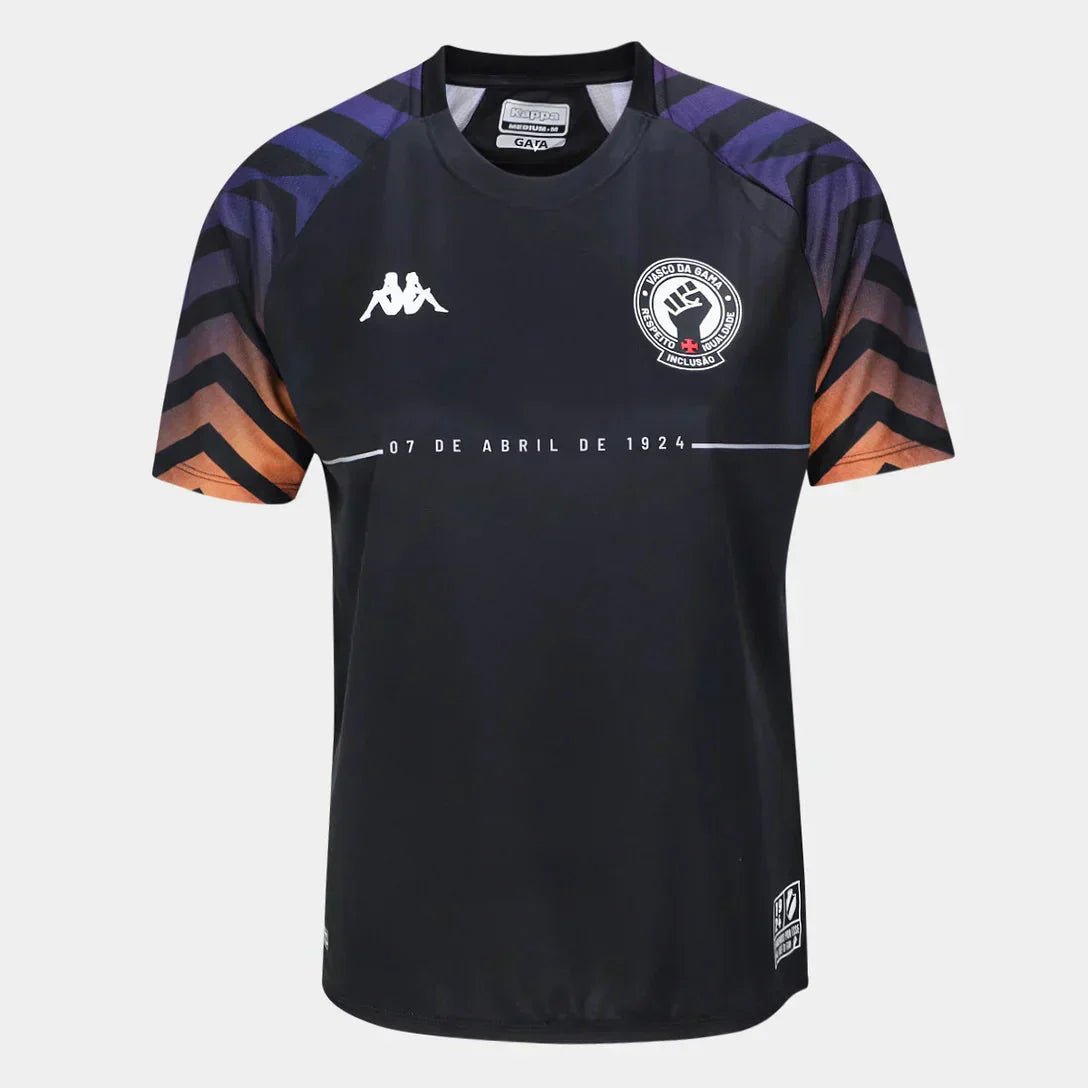 Camisa Feminina Kappa Vasco da Gama 2024/25 Aquecimento - Manto Club