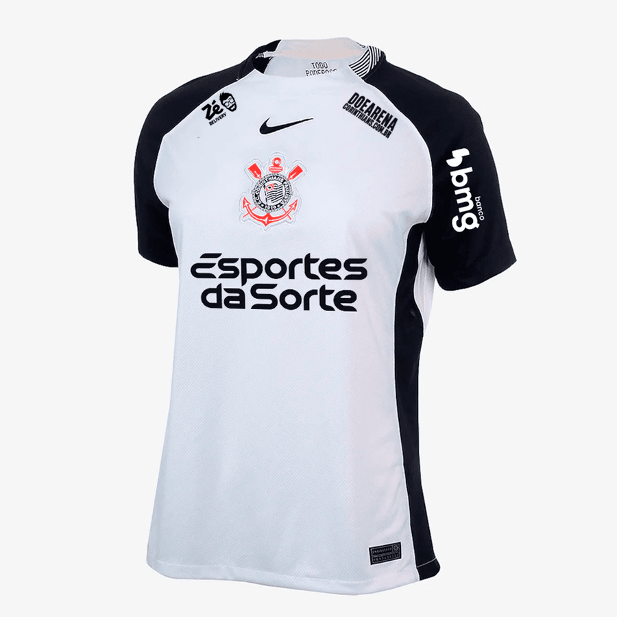 Camisa Feminina Nike Corinthians 2025/26 I Torcedor Com Patrocínios - Manto Club