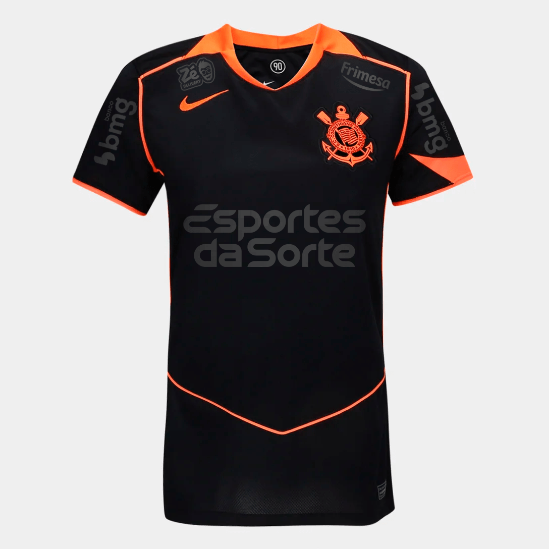 Camisa Feminina Nike Corinthians 2025/26 III Torcedor Com Patrocínios - Manto Club