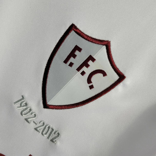 Camisa Fluminense Retrô II 11/12 Torcedor Masculina - Branca com detalhes em vinho - Manto Club