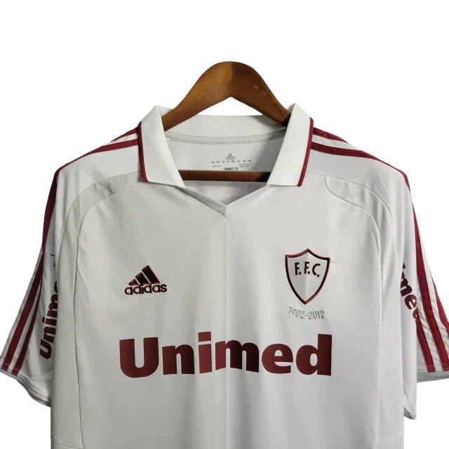 Camisa Fluminense Retrô II 11/12 Torcedor Masculina - Branca com detalhes em vinho - Manto Club