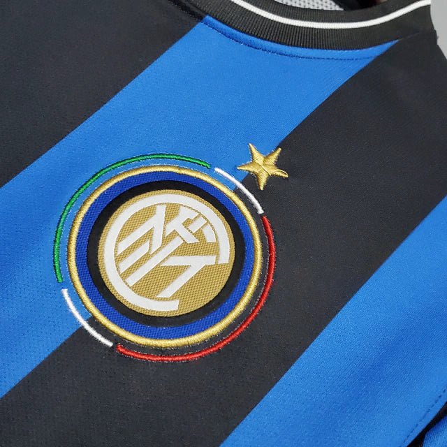 Camisa Inter de Milão Retrô 2008/2009 Azul e Preta - Nike - Manto Club