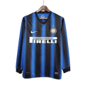 Camisa Inter de Milão Retrô 2010 Manga Longa Azul e Preta - Nike - Manto Club