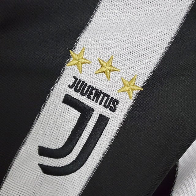 Camisa Juventus Retrô 2017/2018 Preta e Branca - Adidas - Manto Club