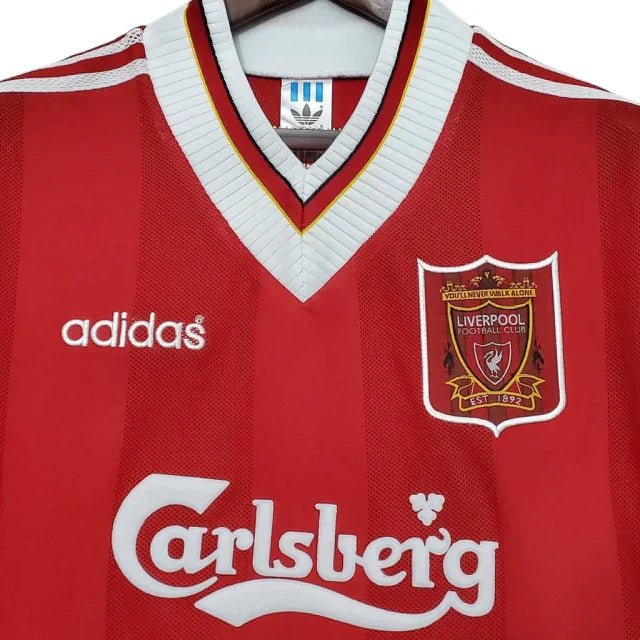 Camisa Liverpool Retrô 1996/1997 Vermelha e Branca - Adidas - Manto Club