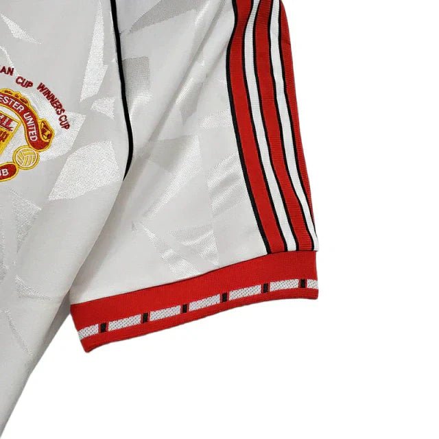 Camisa Manchester United Retrô 1991 Branca - Adidas - Manto Club