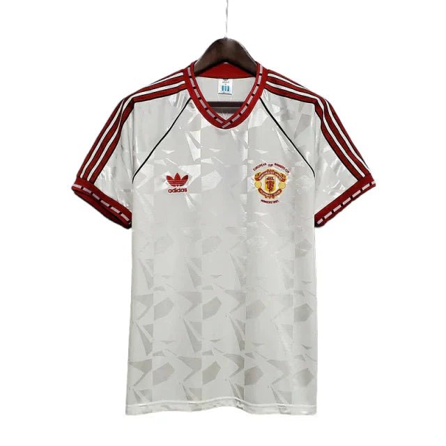 Camisa Manchester United Retrô 1991 Branca - Adidas - Manto Club