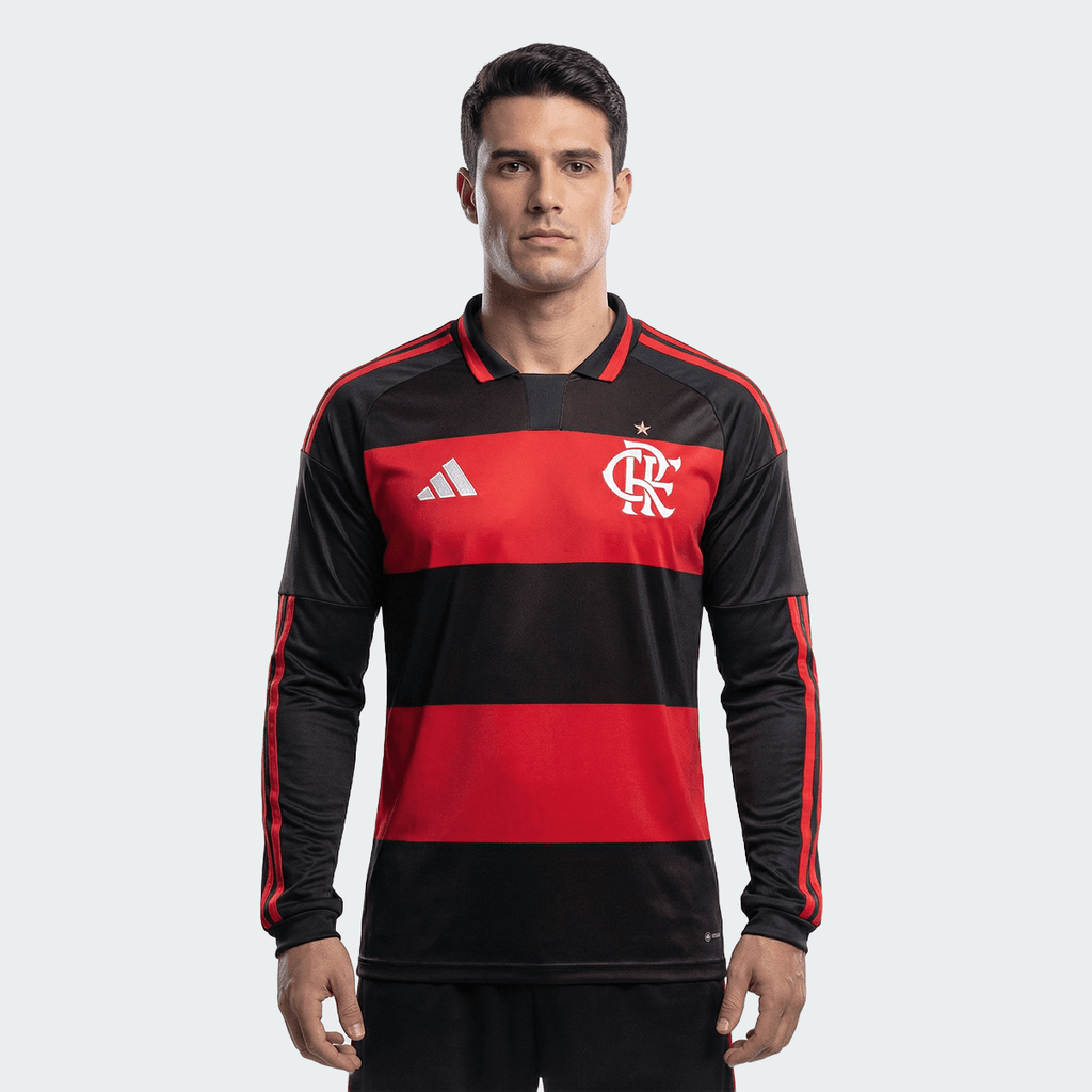 Camisa Manga Longa Adidas Flamengo 2026/27 I - Manto Club
