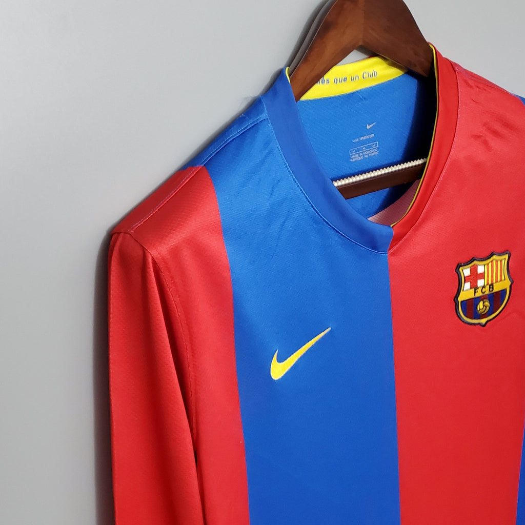 Camisa Manga Longa Barcelona 06/07 Nike - Grená - Manto Club