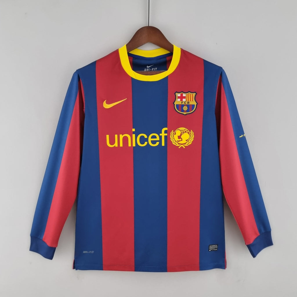 Camisa Manga Longa Barcelona 10/11 Nike - Grená - Manto Club