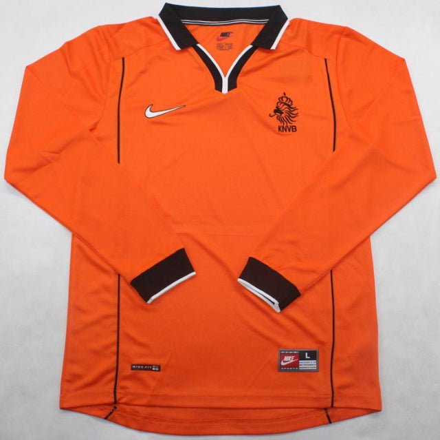Camisa Manga Longa Holanda 1998 Nike - Laranja - Manto Club