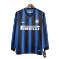 Camisa Manga Longa Inter de Milão I 10/11 Nike - Azul e Preto - Manto Club