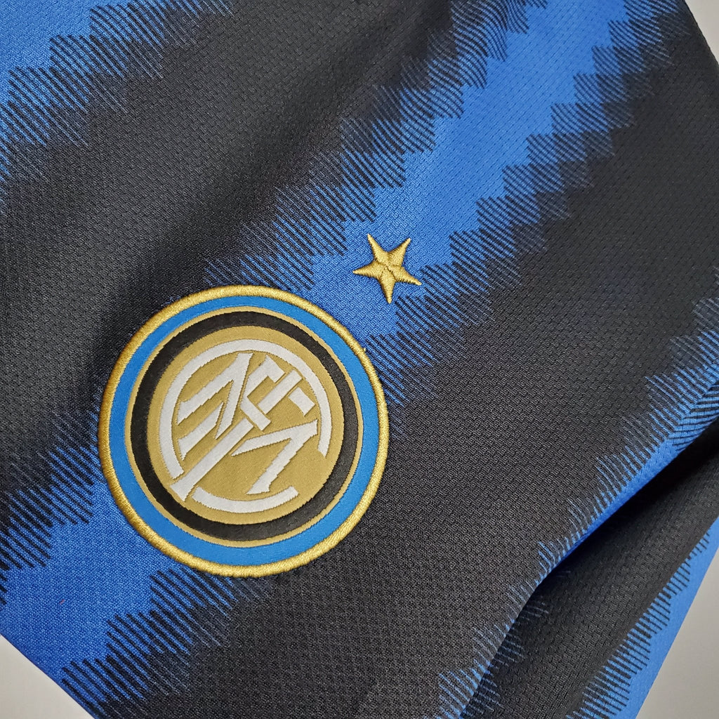 Camisa Manga Longa Inter de Milão I 10/11 Nike - Azul e Preto - Manto Club