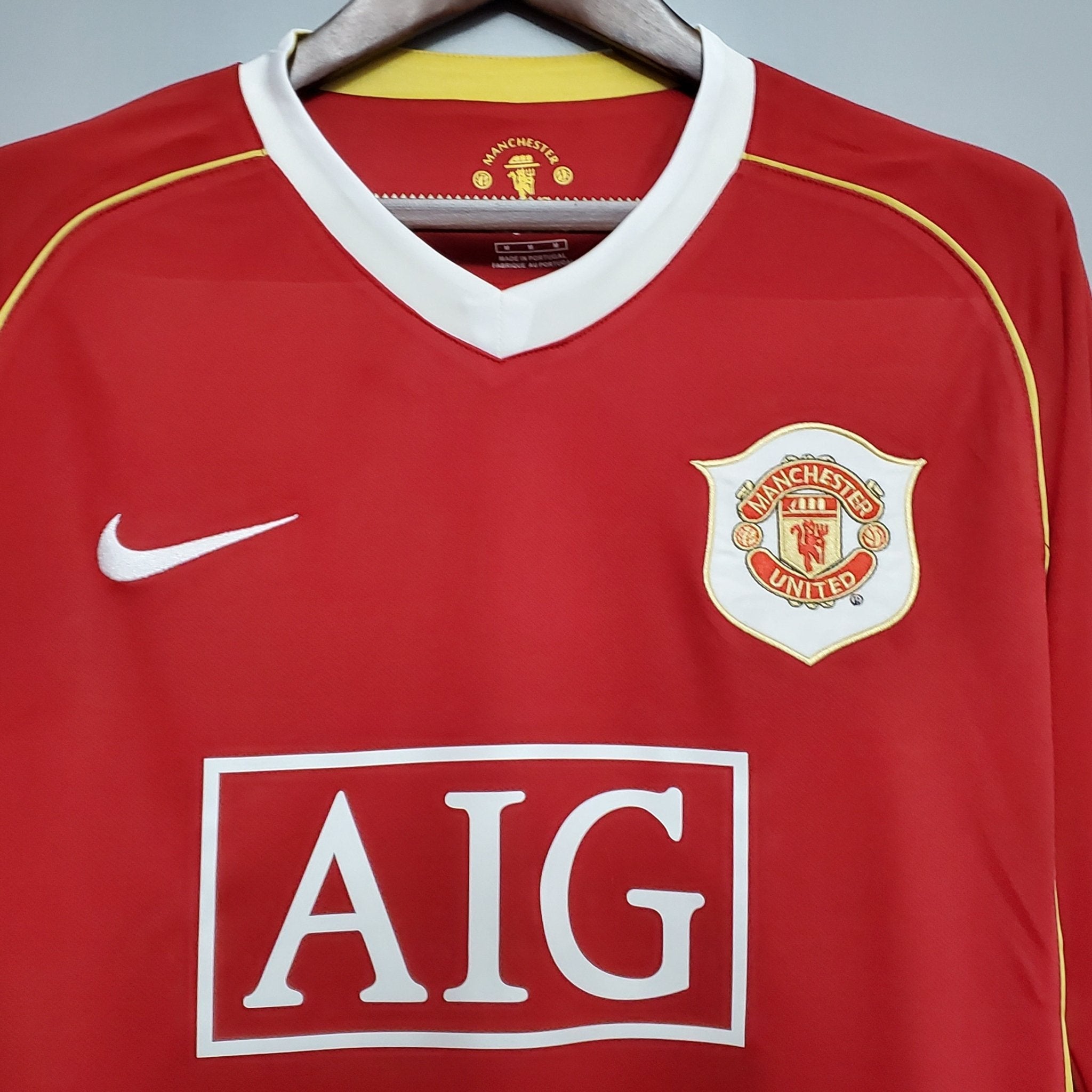 Camisa Manga Longa Manchester United 06/07 Nike - Vermelho - Manto Club