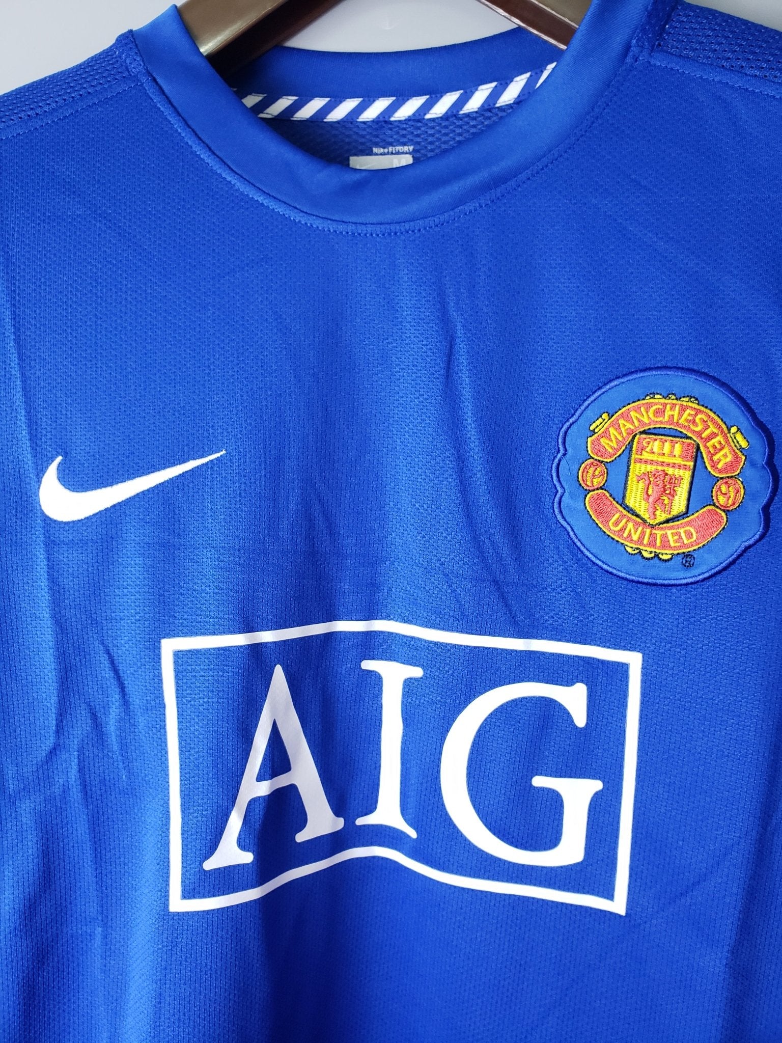 Camisa Manga Longa Manchester United 07/08 Nike - Azul - Manto Club