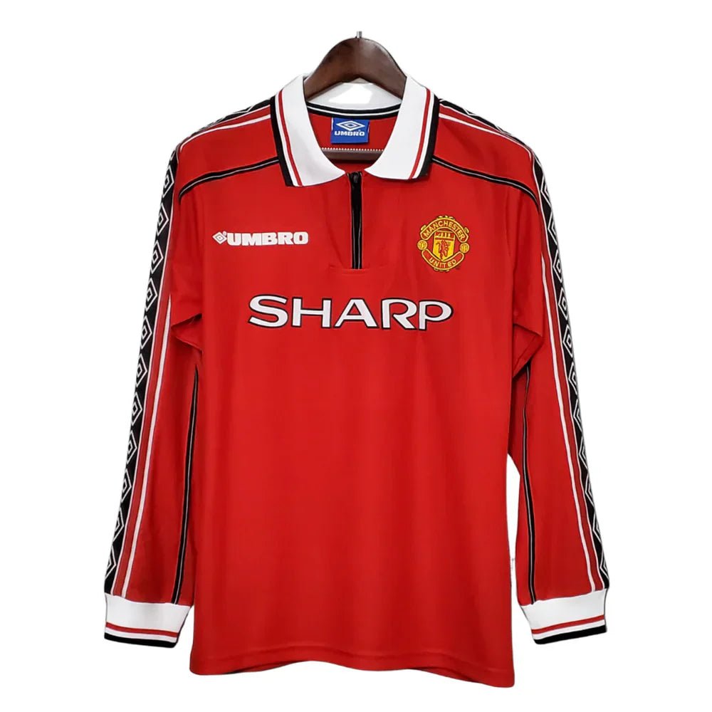 Camisa Manga Longa Manchester United 1998/99 Nike Masculino - Vermelho - Manto Club