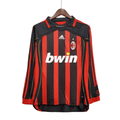 Camisa Manga Longa Milan 06/07 Adidas - Preto e Vermelho - Manto Club