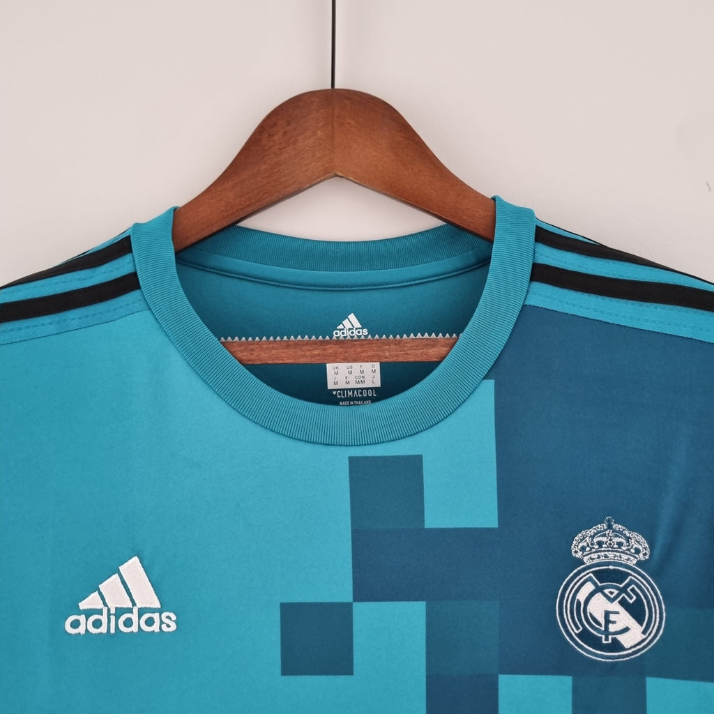 Camisa Manga Longa Real Madrid 17/18 Adidas - Azul - Manto Club