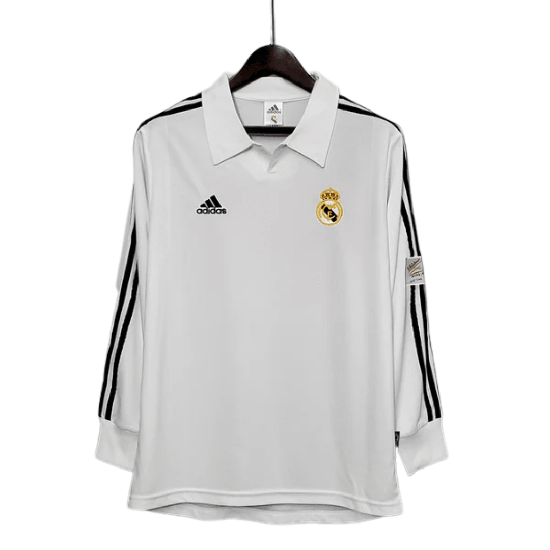 Camisa Manga Longa Real Madrid 2002 Adidas - Branco - Manto Club