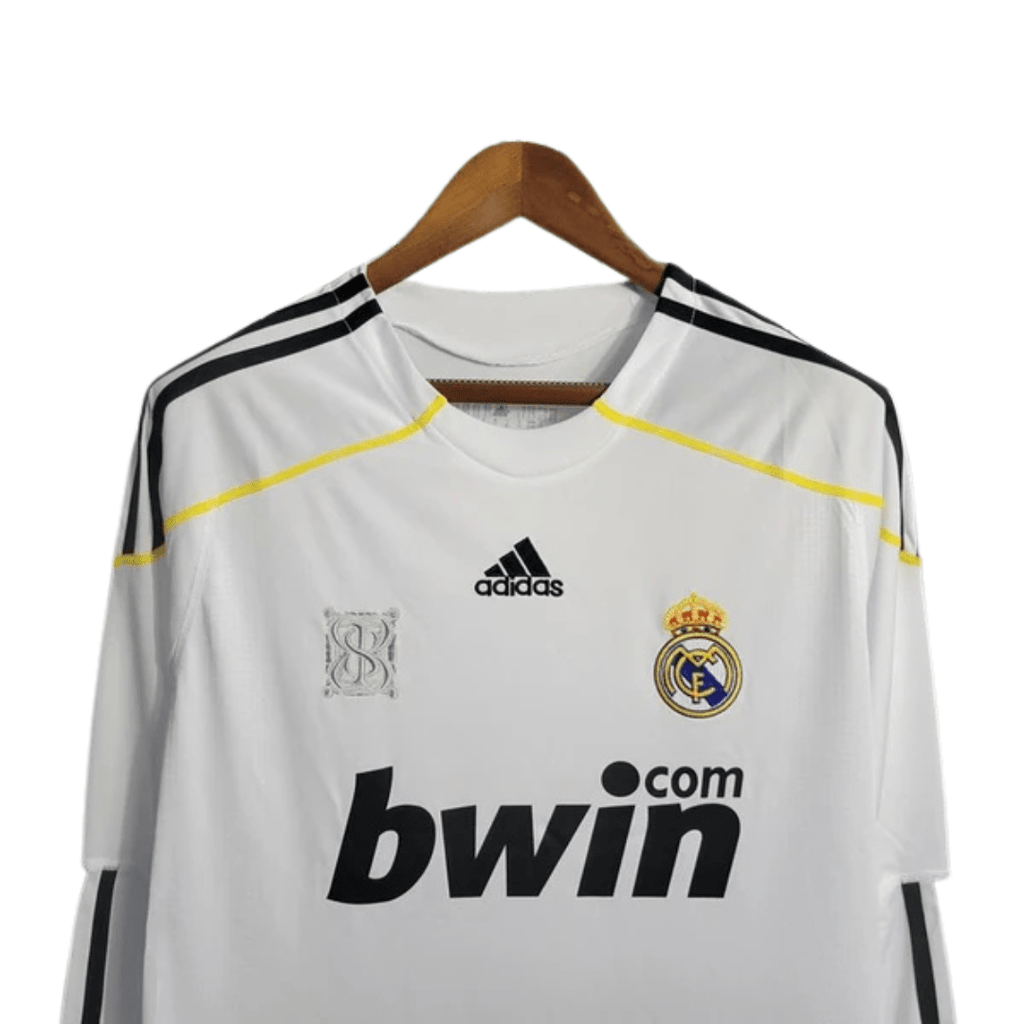 Camisa Manga Longa Real Madrid Retrô 09/10 Adidas Masculino - Branco - Manto Club