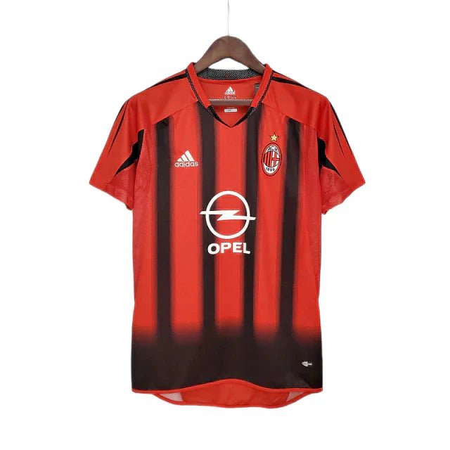 Camisa Milan Retrô 2004/2005 Vermelha e Preta - Adidas - Manto Club