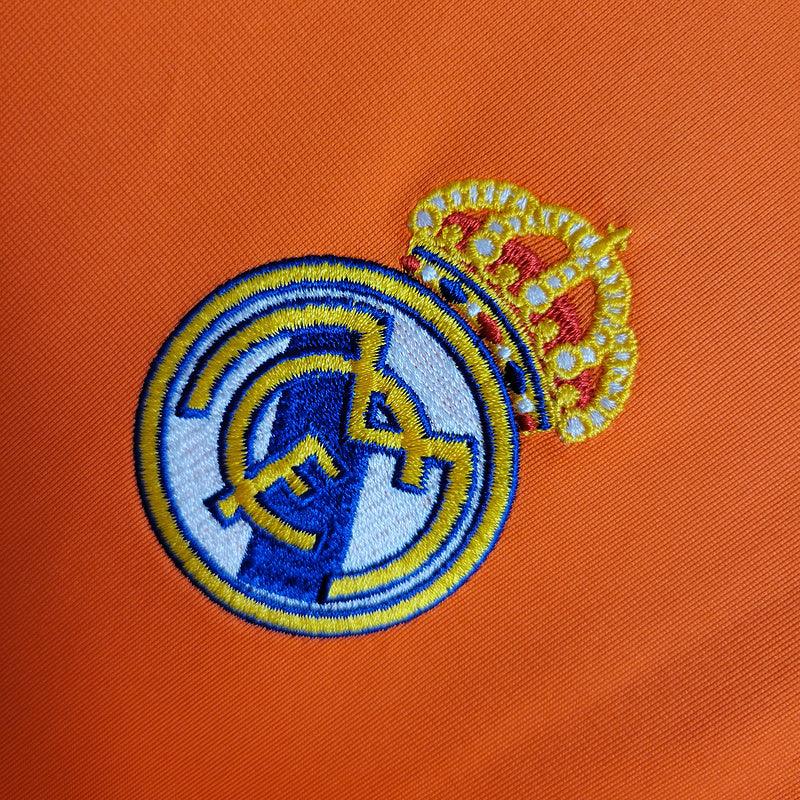Camisa Real Madrid II Away 2013/14 Retrô (Manga longa) Laranja - Manto Club