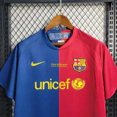 Camisa Retrô Barcelona I Home Nike 2008/09 UEFA Champions League Azul e Grená - Manto Club