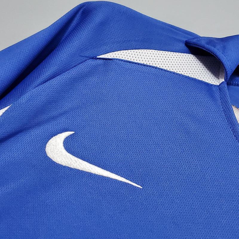 Camisa Retrô Brasil II Away Nike 2002/03 Masculino Azul - Manto Club