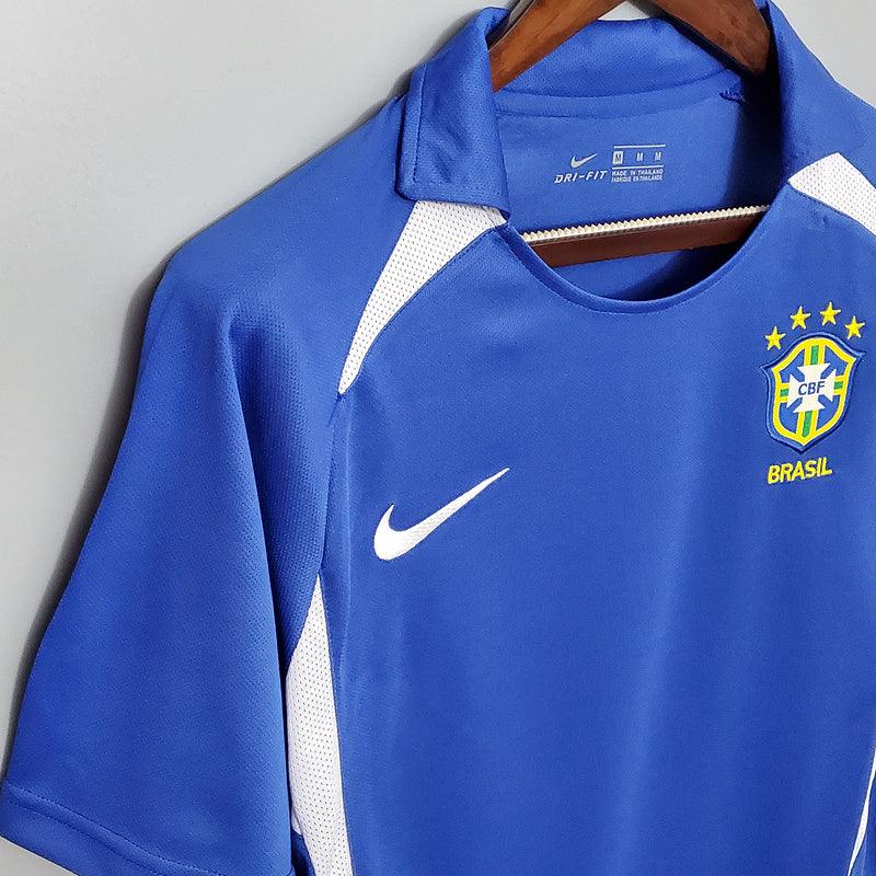 Camisa Retrô Brasil II Away Nike 2002/03 Masculino Azul - Manto Club