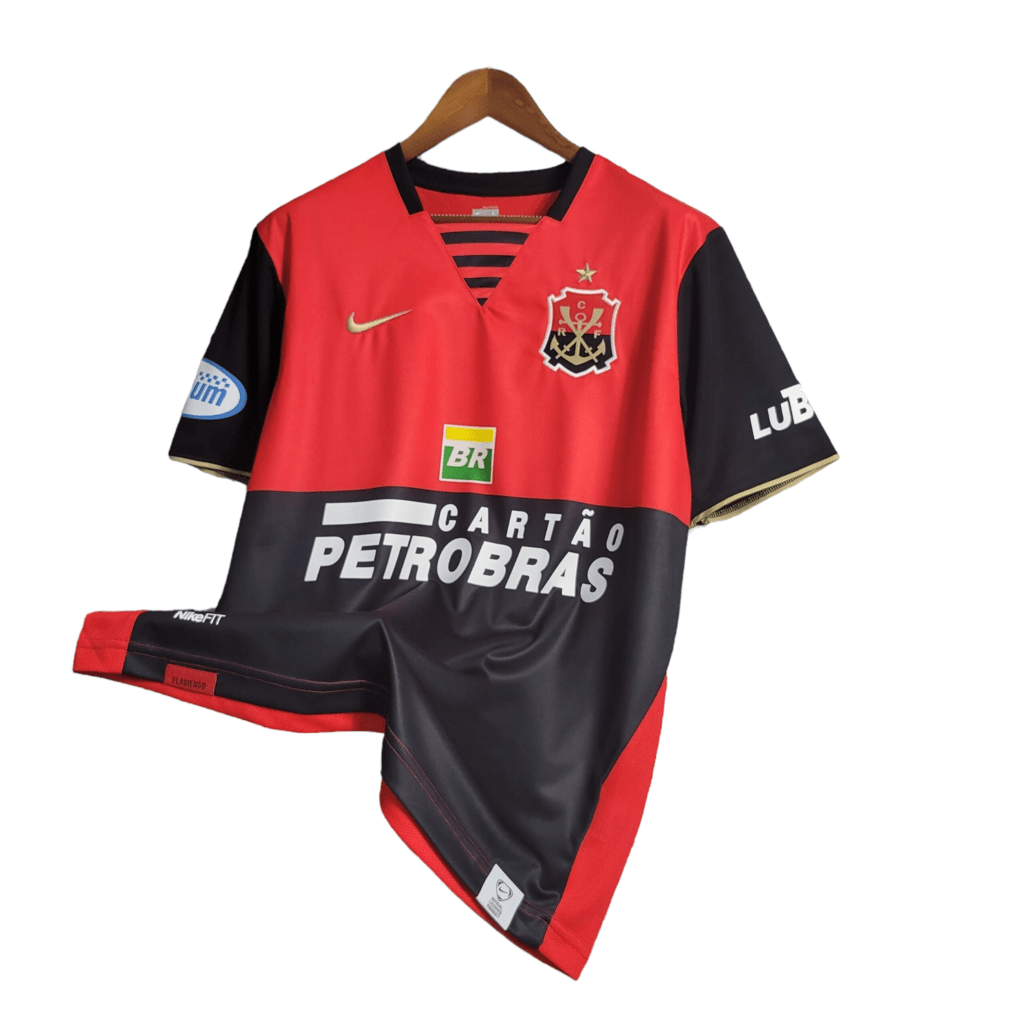 Camisa Retrô Flamengo Home 2007/08 Masculino - Preto e Vermelho - Manto Club