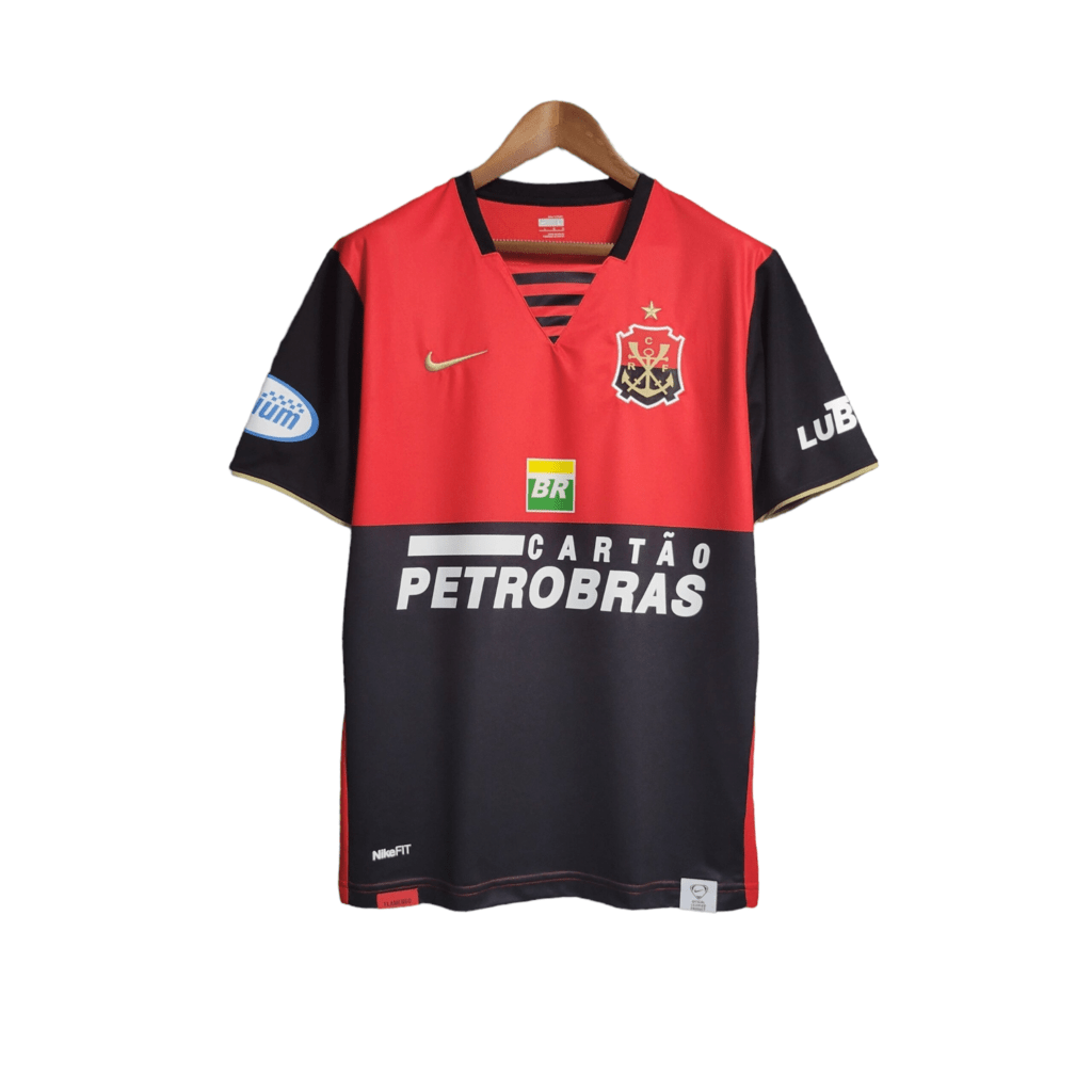 Camisa Retrô Flamengo Home 2007/08 Masculino - Preto e Vermelho - Manto Club