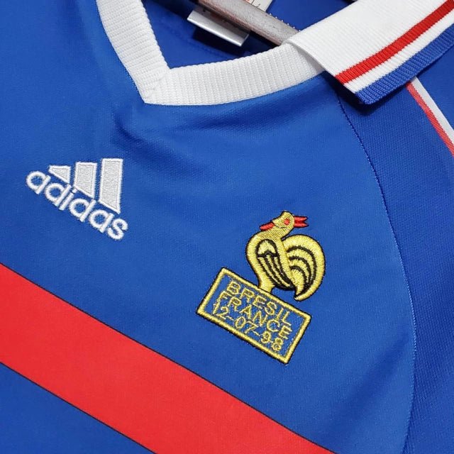 Camisa Retrô França I Home Adidas 1998/99 Masculino Azul - Manto Club