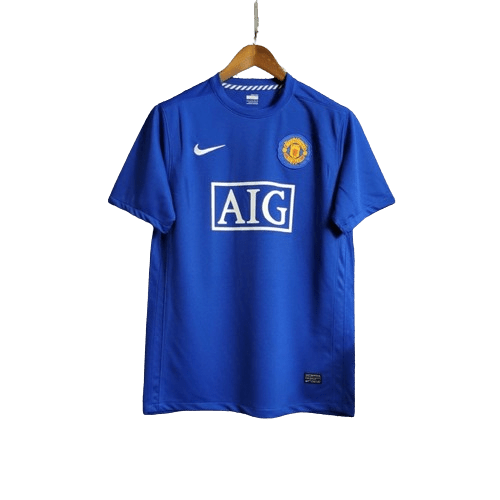 Camisa Retrô Manchester United Nike 2007/08 Masculino Azul - Manto Club