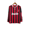 Camisa Retrô Milan I Adidas 2009/10 Manga Longa Vermelho e Preto - Manto Club