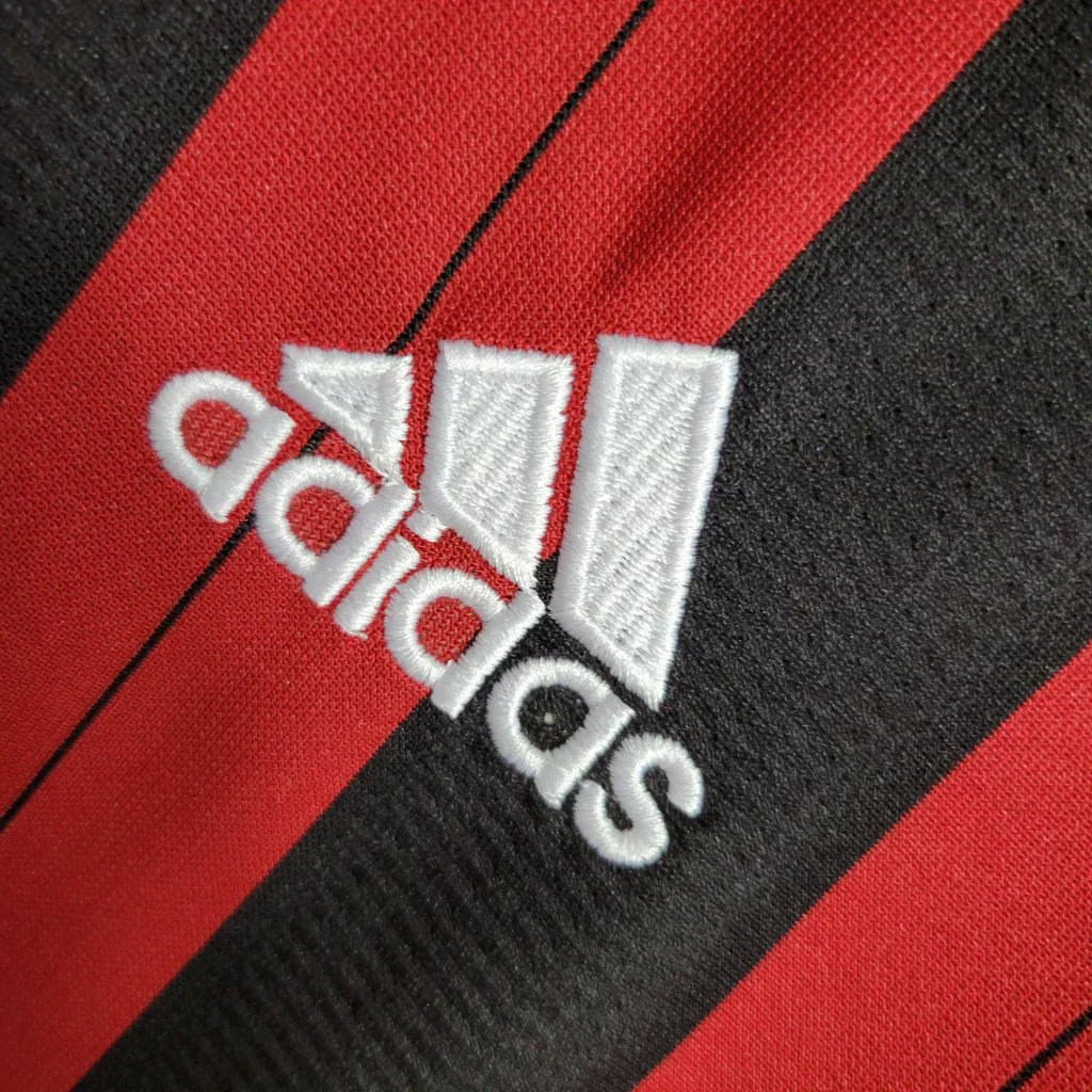 Camisa Retrô Milan I Adidas 2013/14 Manga Longa Vermelho e Preto - Manto Club